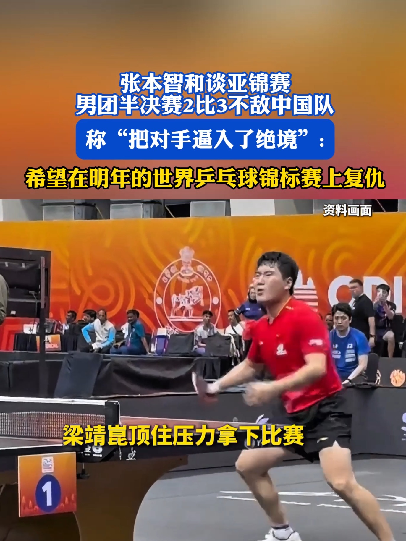 开云体育APP下载-奥地利队翻盘日本队，张本智和扛起全队